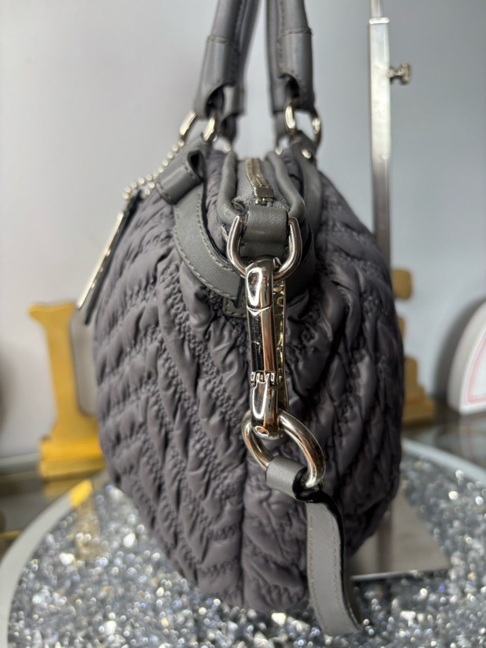 Coach 2011 Madison 70th Anniversary Quilted Chevron Nylon Satchel EUC - Picture 9 of 16